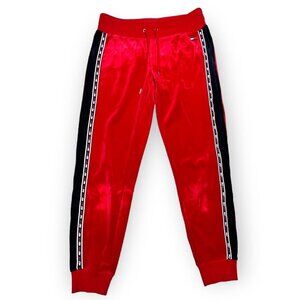 Tommy Hilfiger Sport Velour Velvet Track Sweatpant Joggers - Womens Small